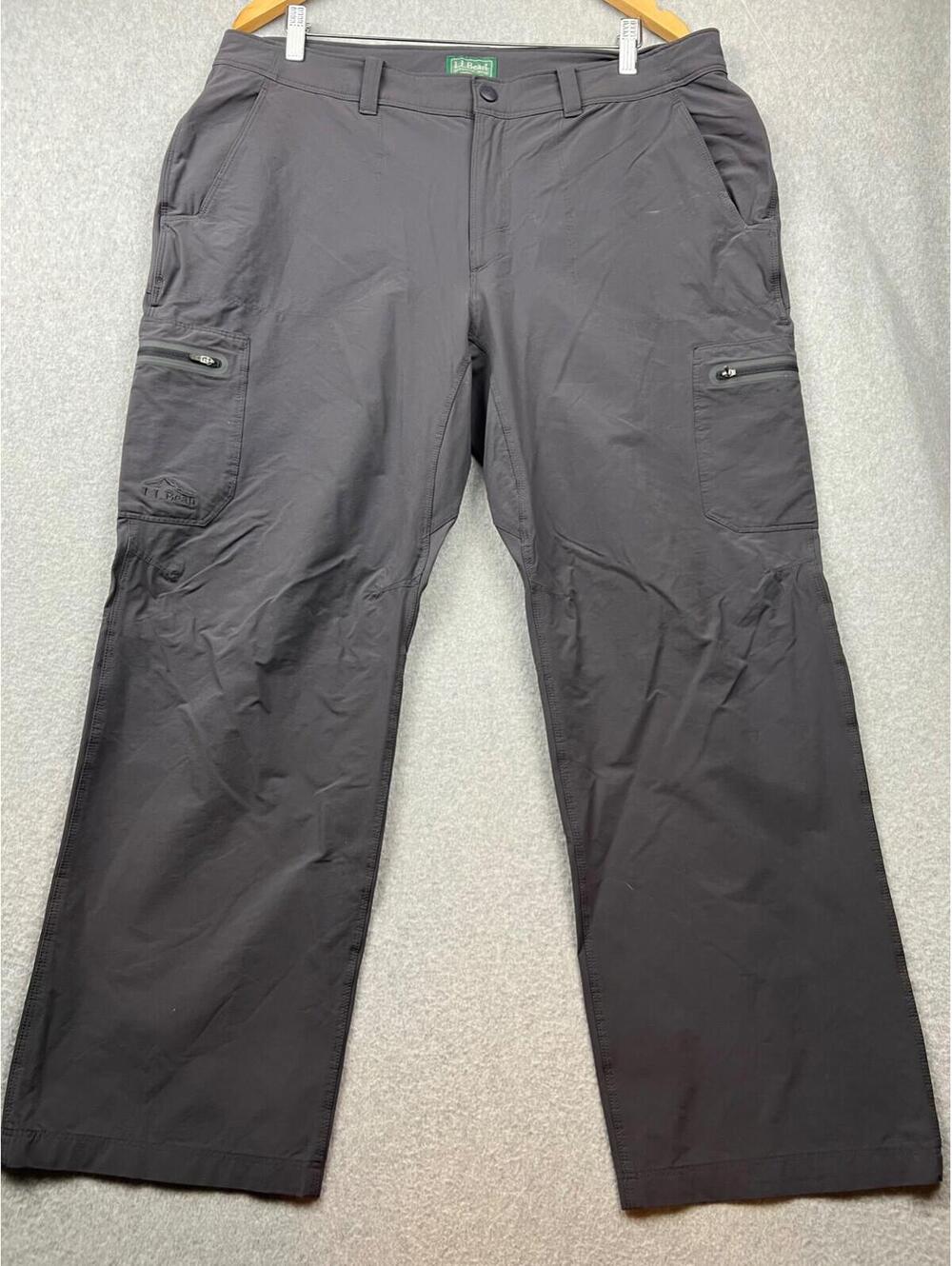 LL Bean Nylon Hiking Pants Mens 38 x30 Outdoor Cargo Lightweight Casual